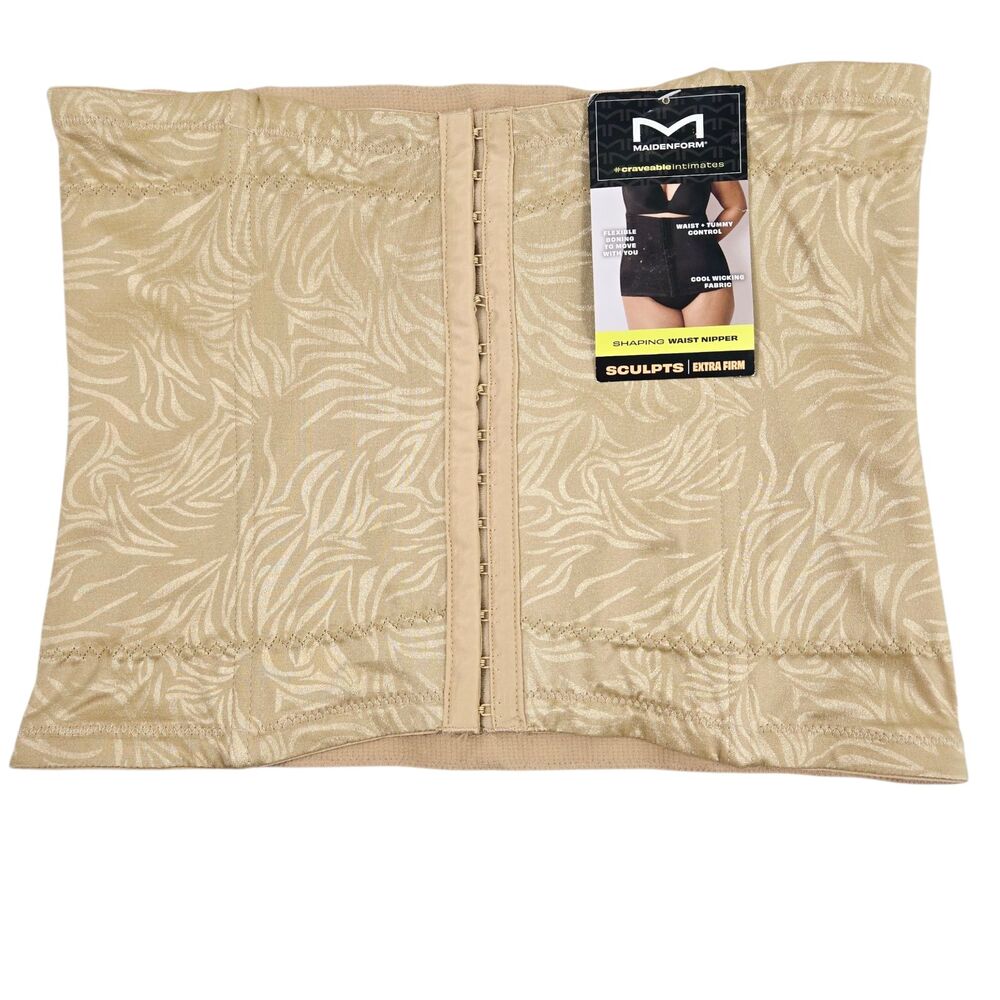 Maidenform XL Beige Tan Shaping Waist Nipper - Extra Firm